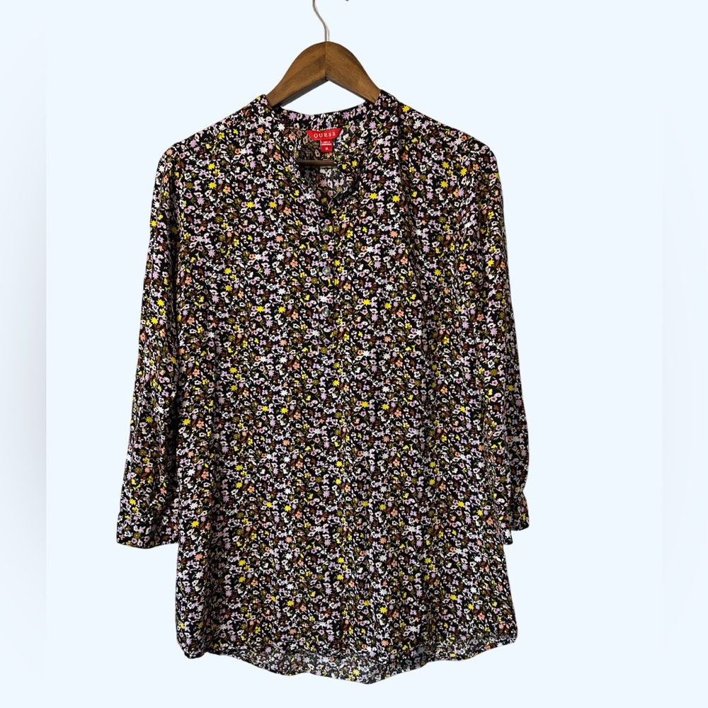 Guess Floral Blouse Size Medium